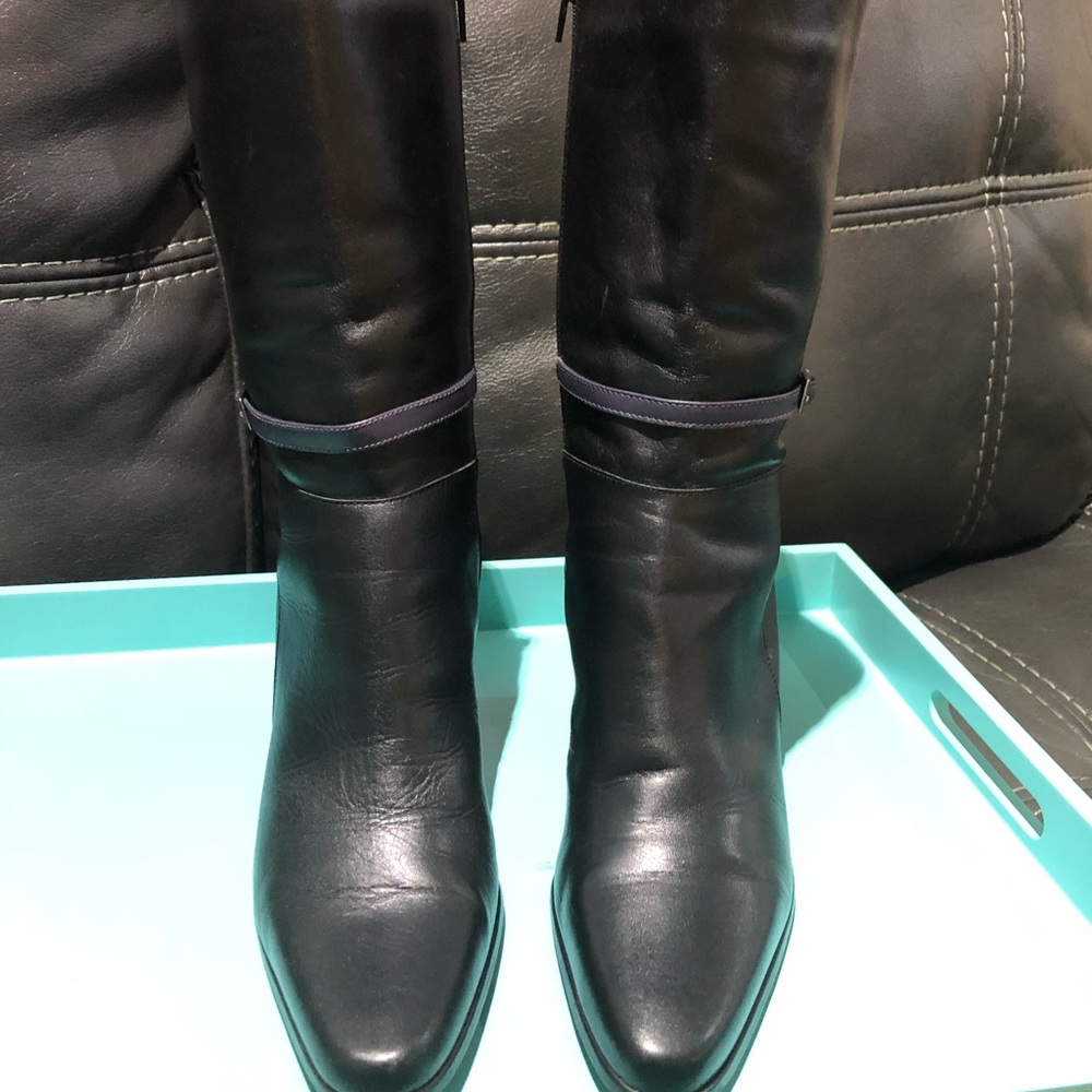 Paola Ruggeri Leather Mid-Calf Boots